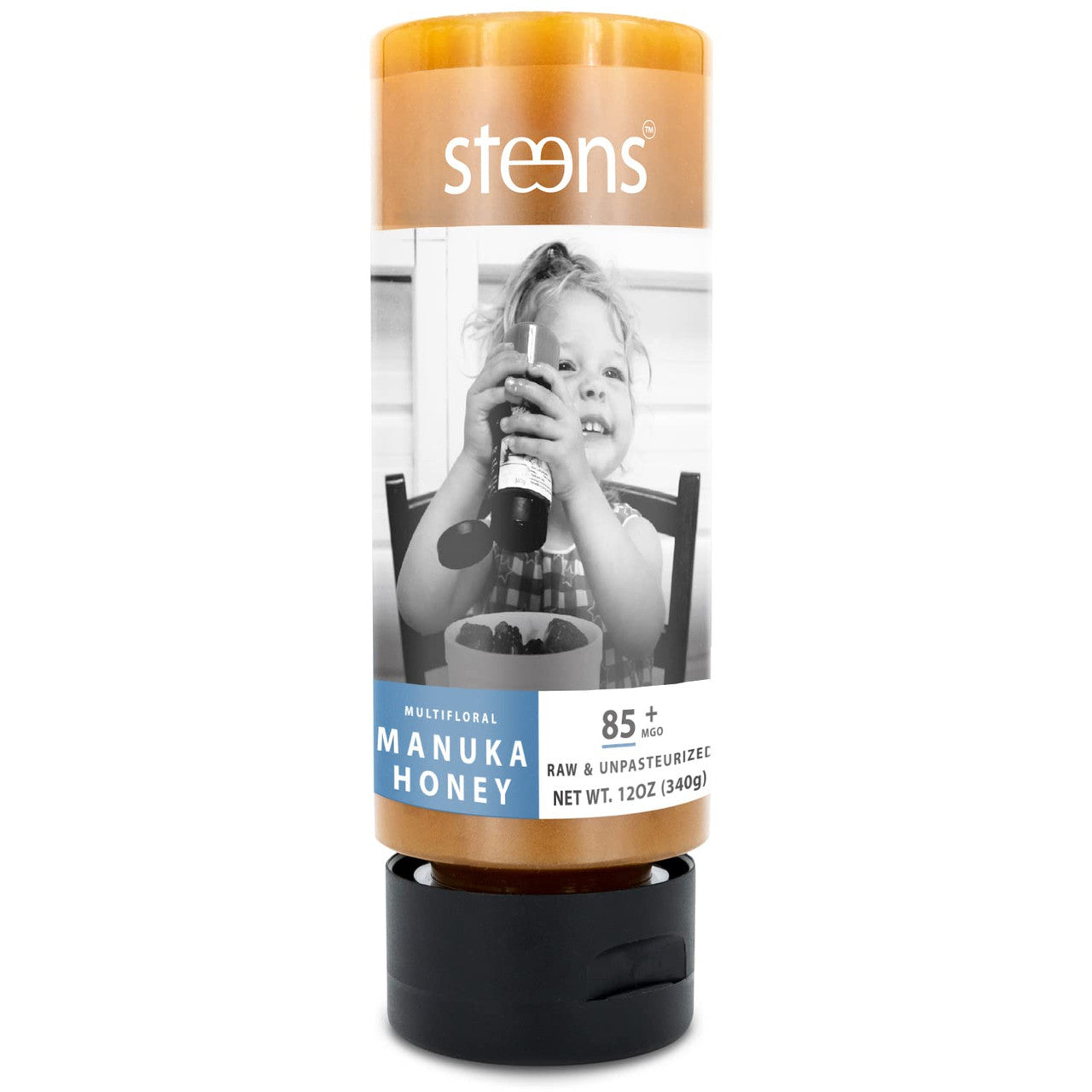 Steens Raw Multi Manuka Honey Squeezy Mgo 85 Plus, 12 Oz